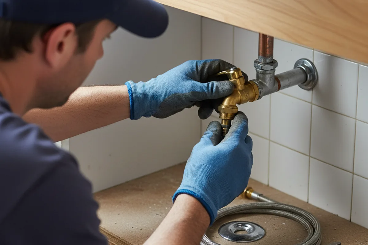 Shutoff valve and fitting work during Emergency Plumbing in San Pedro